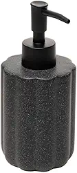LYOR - Porta Sabonete Líquido Granilite Geometric 300ml Preto Cerâmica