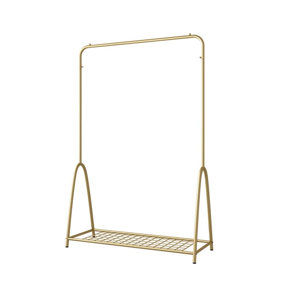 Garderobenständer im nordischen Stil, Haushaltswaren, strapazierfähig, Kleiderständer, gut verarbeitete Kleiderstange, Metall-Kleiderstange, Schwarz/Gold, 3 Größen (Color : Gold, Size : 120×40×150cm