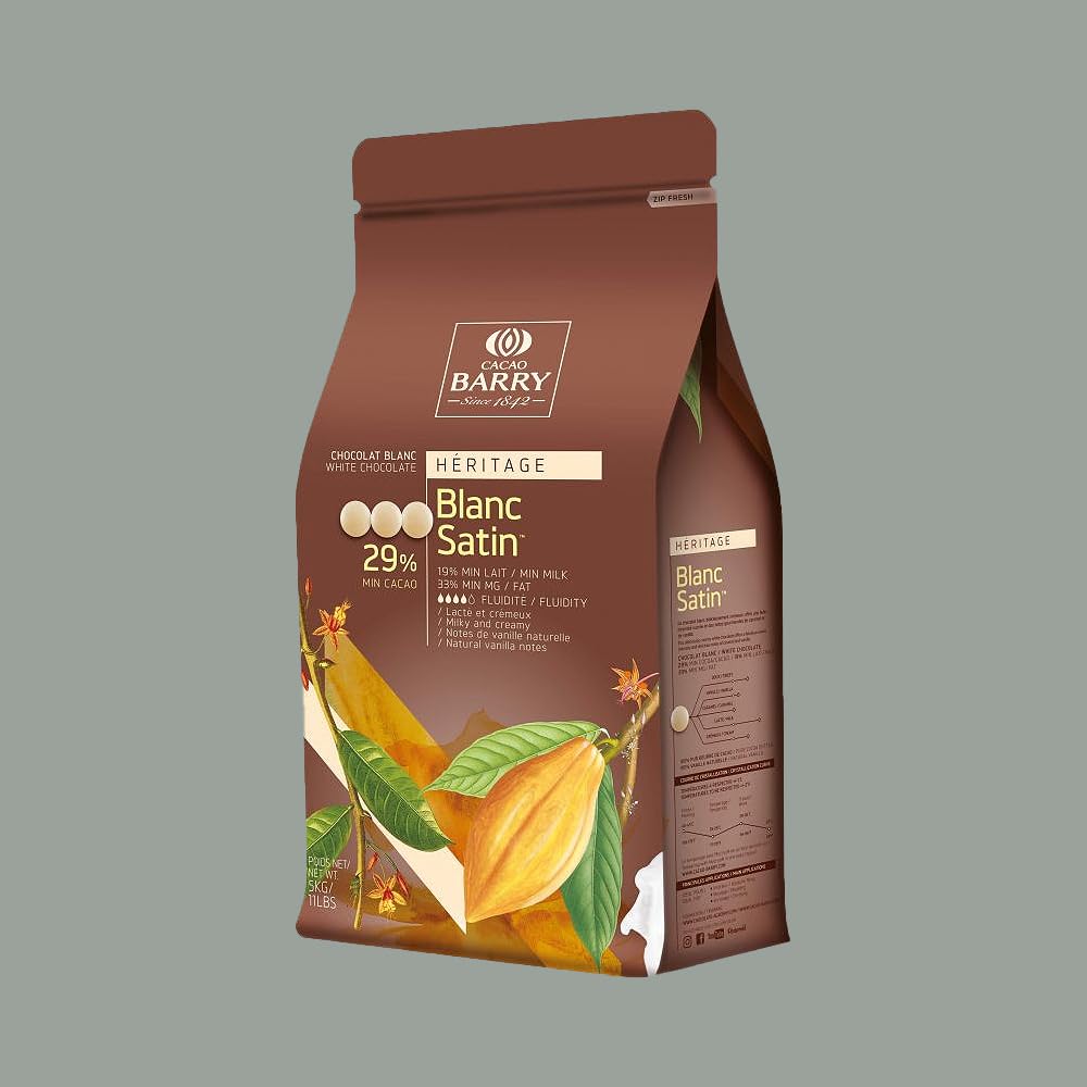 Lucgel SRL 5 Kg Chocolate Blanco Cubierta Botones Blanc Satin 29% Barry