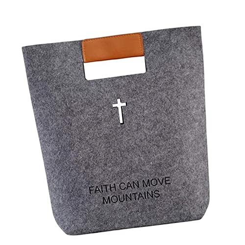 Bible Carrying Case with Portable Handle Bible Bag Totes Bag Organizer Durable Felt Tote Bible for Men Women, Gray4