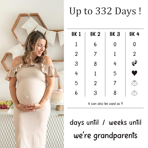 Pregnancy-Announcement-Baby-Reveal-Countdown-Due-Date-Blocks-WeeksDays-Until-Were-Grandparents-Announcing-Pregnancy-Countdown-Blocks-New-Grandparents-To-Be-Expecting-Grandma-Grandpa-Gifts Pregnancy Announcement Baby Reveal Countdown Due Date Blocks WeeksDays Until Were Grandparents Announcing Pregnancy Countdown Blocks New Grandparents To Be Expecting Grandma Grandpa Gifts