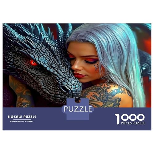 Puzzle para adultos de 1000 piezas con escena fantástica gótica de dragones 2