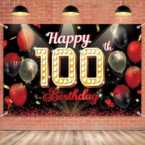 Fondo fotografico cumpleaños 100 años vinilo 180x115 cm miniatura 1