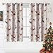 H.VERSAILTEX Christmas Curtains for Living Room Thermal Insulated Reindeer Curtains 63 Inch Length 2 Panels Set Snowflake Grommet Window Curtain Drapes for Bedroom Holiday Xmas Decor Reindeer in Red