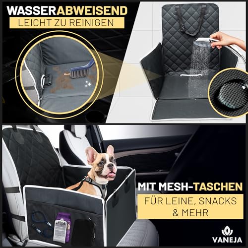 Hundeautositz fürs Auto – Sicher & wasserdicht – TÜV-geprüft – für kleine & mittlere Hunde