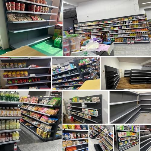 Étagère de présentation à 5 niveaux pour supermarché et collations noires - 8