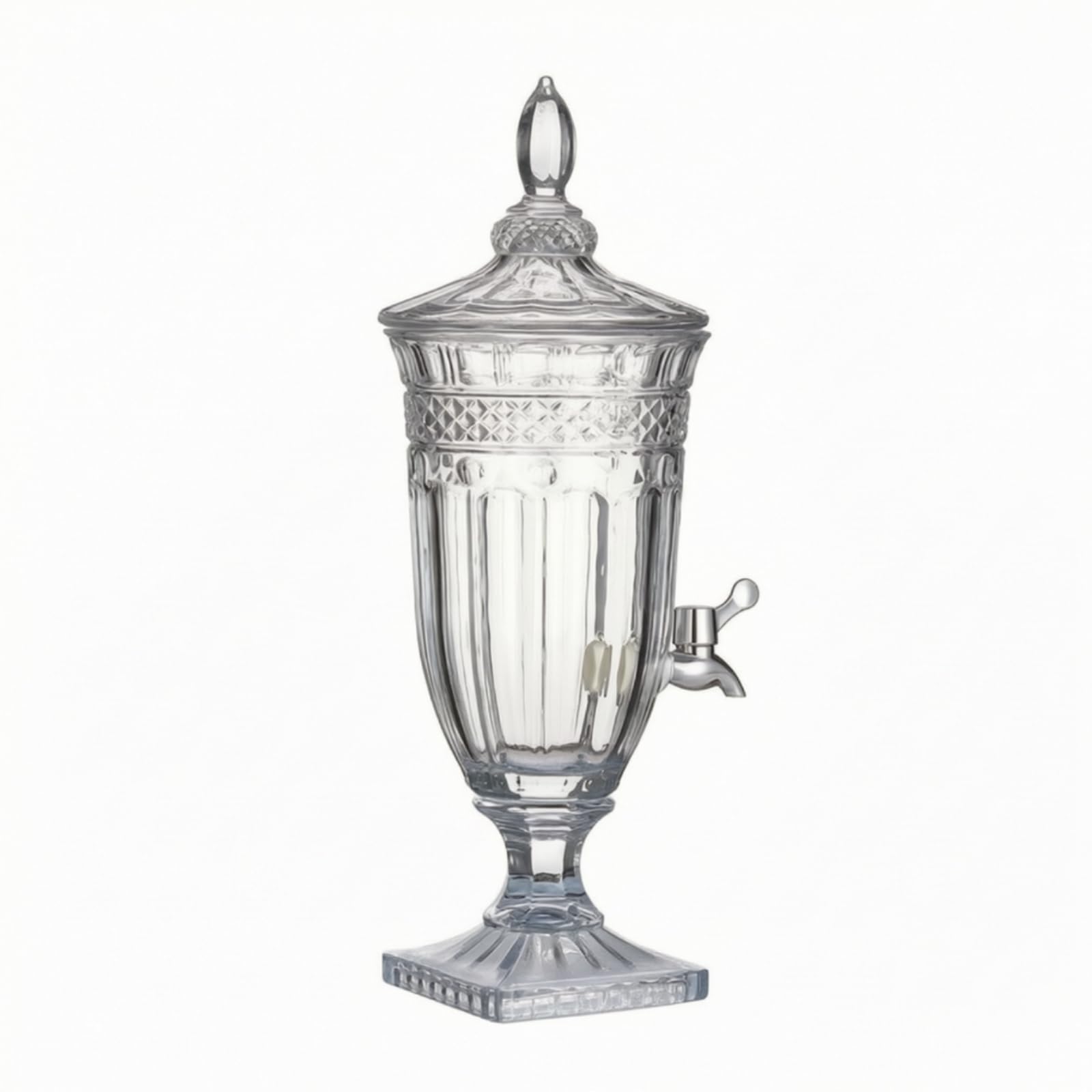 Getränkespender mit Deckel auslaufsicher aus transparent für Gastgeber, Gartenparty, Küche, 2L, Punkt