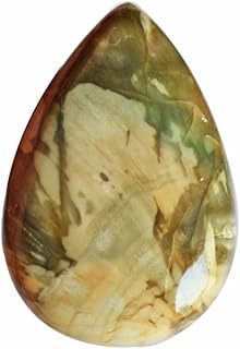 ABC Jewelry Mart Natural Pear Petrified Wood Cabochon,Fossilized Wood,Calibrated Cabochon, Pendant Making Stone