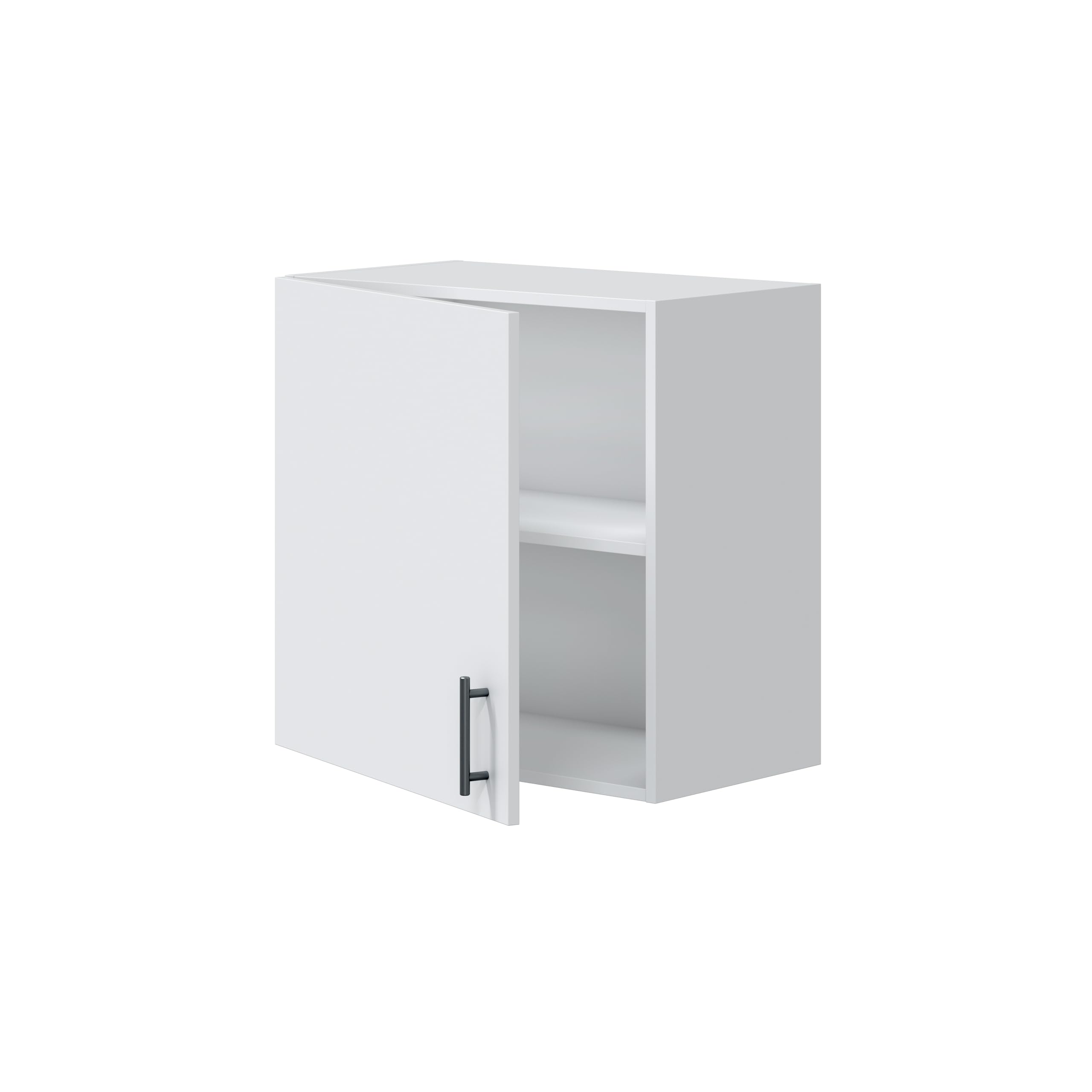 Mobelcenter, Mueble Alto de Cocina para Colgar de 60 cm, Módulo 1 Puerta Reversible, Acabado Color Blanco Brillo, Medidas: Ancho: 60 cm x Fondo: 34 cm x Alto: 59 cm (1531)