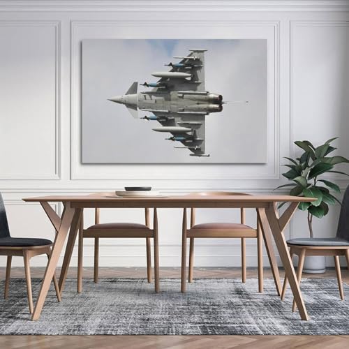Affiche d'avion de chasse Rafale, cadeau idéal pour passionné - 4