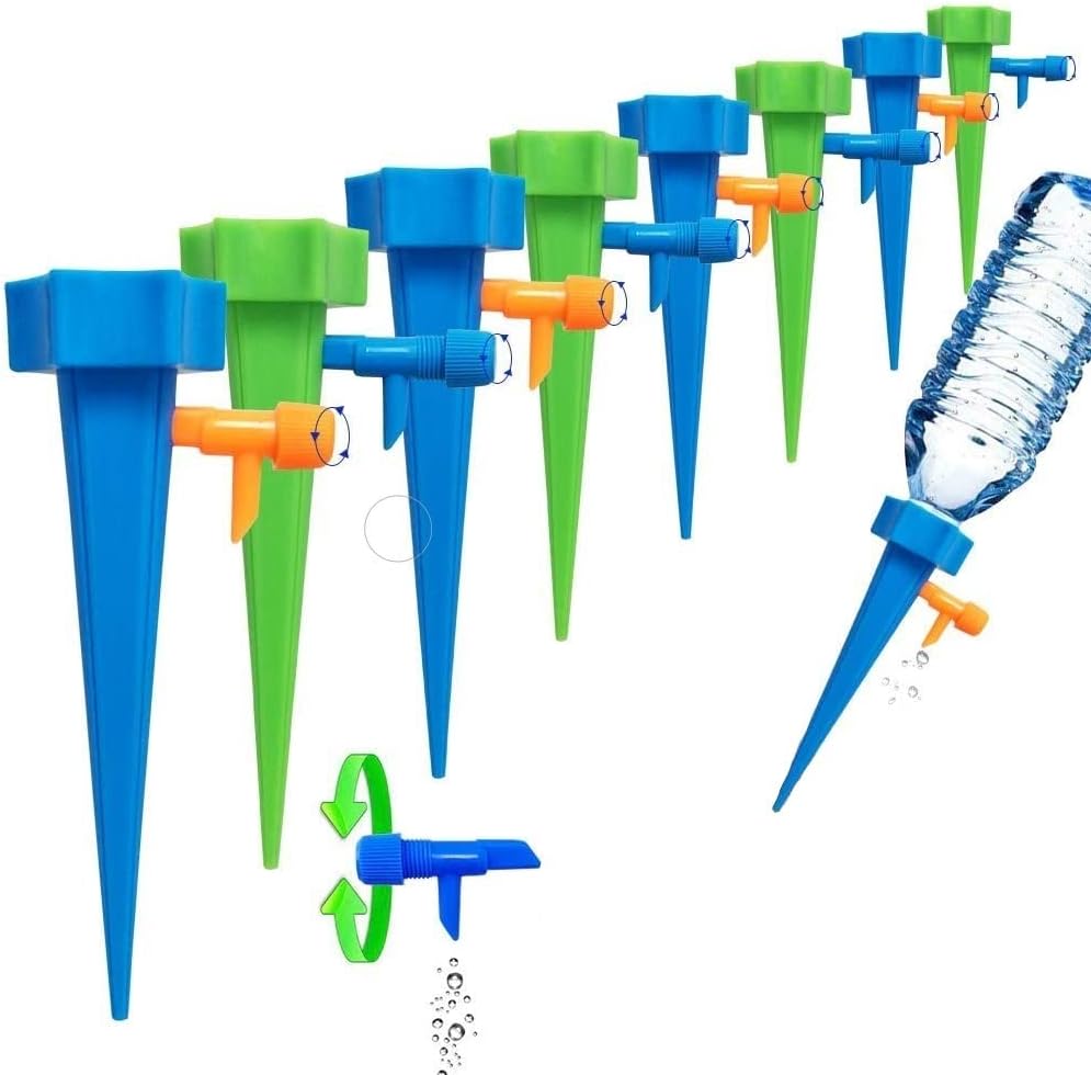 LATERN 12Pcs Plant Waterer, Automatic Plant Watering Spike Self Watering Drip Irrigation System with Control Valve Switch for Garden Home Indoor Outdoor LATERN 12Pcs Plant Waterer, Automatic Plant Watering Spike Self Watering Drip Irrigation System with Control Valve Switch for Garden Home Indoor Outdoor