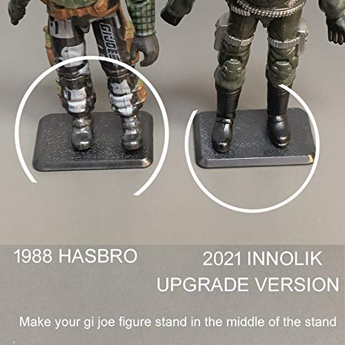 Ebco 50 Pieces Plastic Action Figure Stand Base For 3.75” Gi Joe Figure Toy Exclusive Upgrade Black Display Stand Tool #TOP2