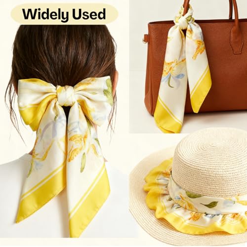 Image of Camellia Scarf for Women Stylish, Versatile Silky-Feel Satin Scarf for Women