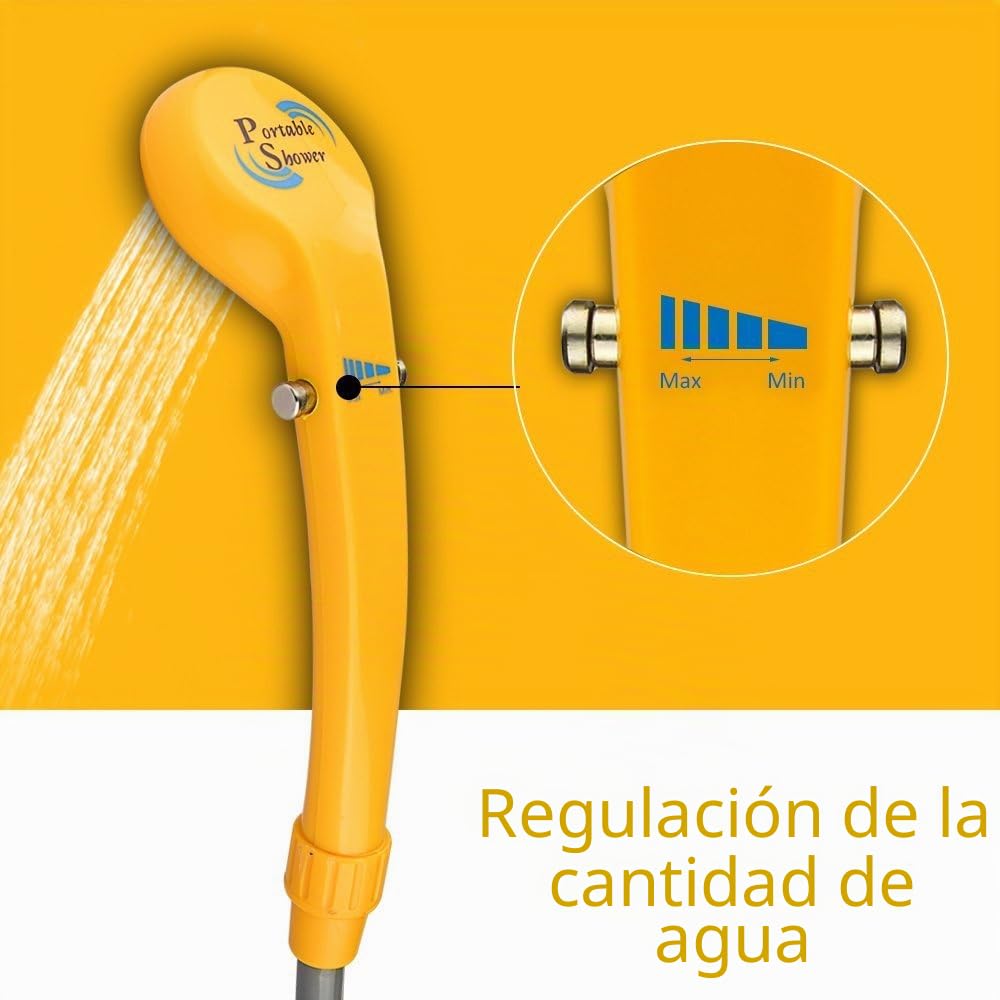 Latest Camping Shower Portable Travel Shower Outdoor,5m DC Line Camping Shower Head Plug into 12V Car Adapter,Outdoor Shower with 2 Meters Hose for Camping Hiking Bike Car Washing