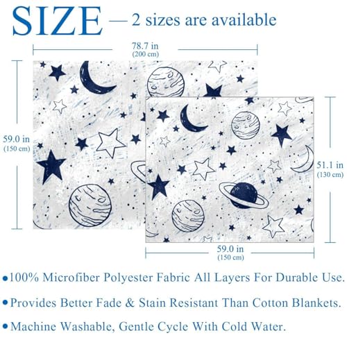 Couverture douce Doodle en microfibre légère pour un sommeil confortable en voyage