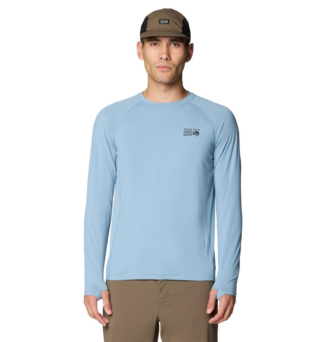 Mountain Hardwear Men's Crater Lake Long Sleeve Crew Shirt for Hiking, Camping, Outdoor Adventures, and Casual Wear, Element, XL