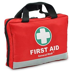General Medi First Aid Kit -309 Pieces- Reflective Bag Design – Including Eyewash, Bandages, Moleskin Pad and Emergency Blanket for Travel, Home, Office, Car, Camping, Workplace