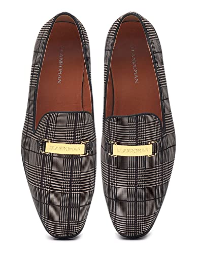 ELANROMAN Men's Dress Loafers Leather Lined Formal Shoes2