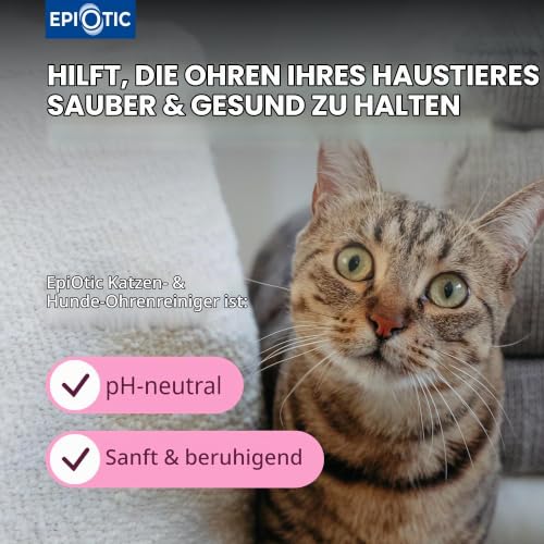 Virbac Epiotic Ohrreiniger für Tiere zur Ohrenpflege - Doppelpack - 2 x 125 ml