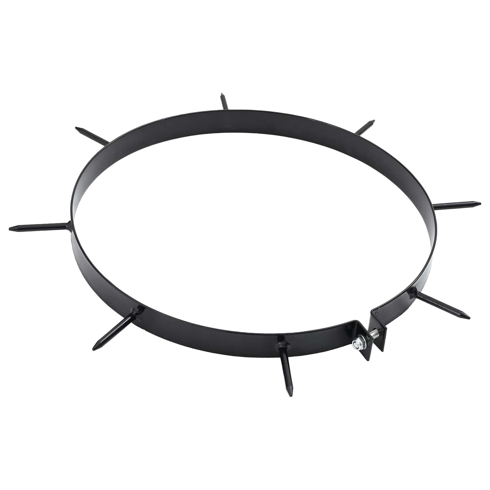 Rasen-Aerator-Klemme mit Spikes 5 pcs Schwarz Ø 300 mm Eisen Gartenwalze,Handwalze aus hochwertigem Metall,ideal für die Rasenpflege