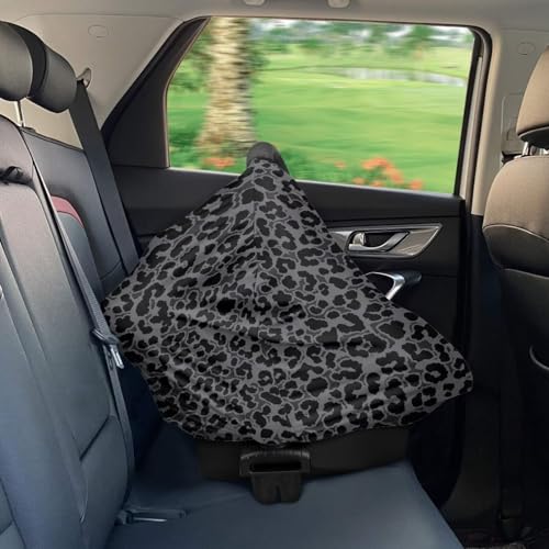 Image of Car Carseat Canopy for Puppy's Lover Multifunctional Daily Baby Nursing Cover Leopard Print Breastfeeding Cover Privacy Protector