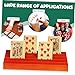 HONMEET 4pcs Wooden Base Playing Card Holders Sturdy Card Stands for Tabletop Games Vertical Display for Easy Identification for All Ages and Game