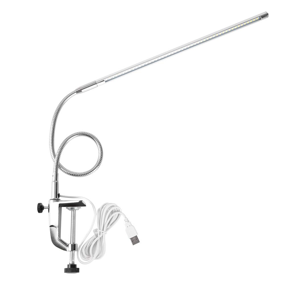 USB LED Desk Lamp, Adjustable Clip On Nail Lamp Light with 4