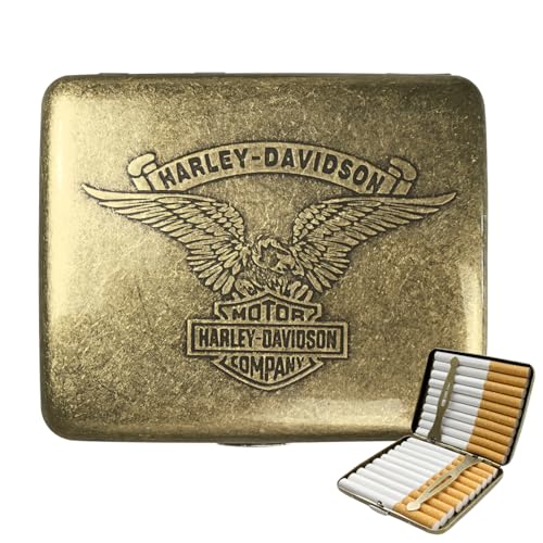 Portasigarette in metallo, scatola per sigarette, portasigarette in acciaio inox da donna/uomo, astuccio per sigarette vintage per 20 sigarette, portasigarette per tasche di pantaloni e camicie 85mm