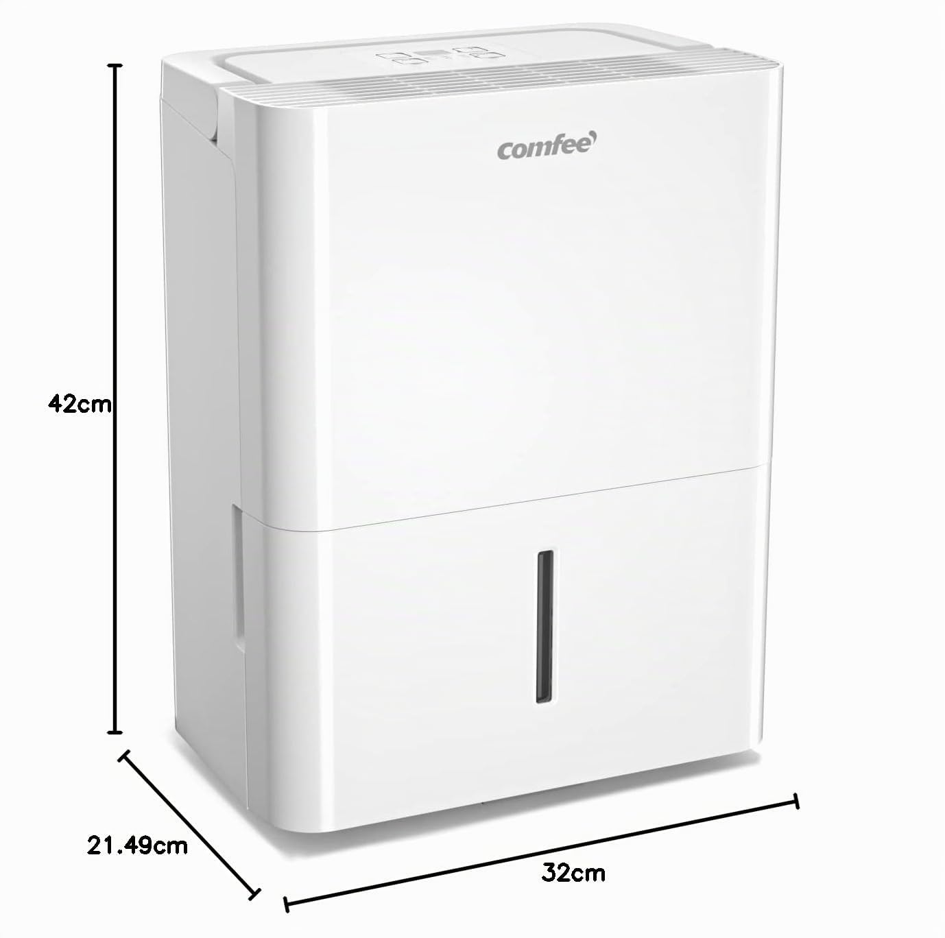 COMFEE’ Deshumidificador 10L para Humedad interior hasta 20 m2 / 50 m3 - Deshumificador Silencioso compacto y de bajo consumo - Deshumificadores de humedad con depósito extraible y reinicio automático