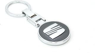 generic Car Key Chain with Logo For Seat,Car Keyring Auto Decoration Accessories - Black