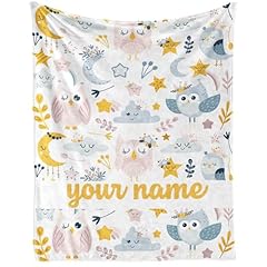 Owl Blanket 3 Custom Name