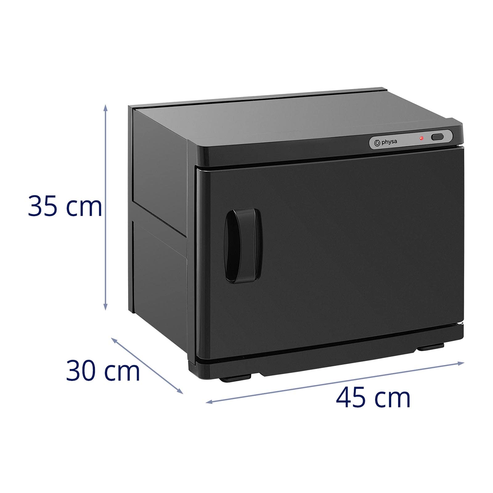 Physa Horno Calentador de Toallas Calientatoallas para Salón de Cosmética PHY-230TH-1_Black (Potencia: 230 W, Capacidad: 23 L, Temperatura: 70 °C, UV)