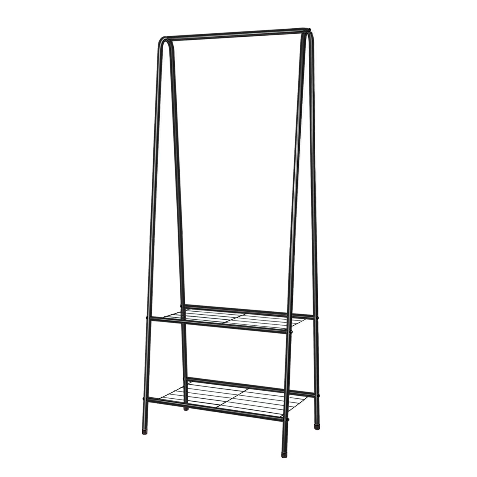 Trintion Clothes Rail Small Clothes Coat Rack 36x60x151cm Garment Rail with Shelves Dress Hanging Display Stand Clothes Hanging Rail for Bedroom Small Apartment Student Dormitory Black