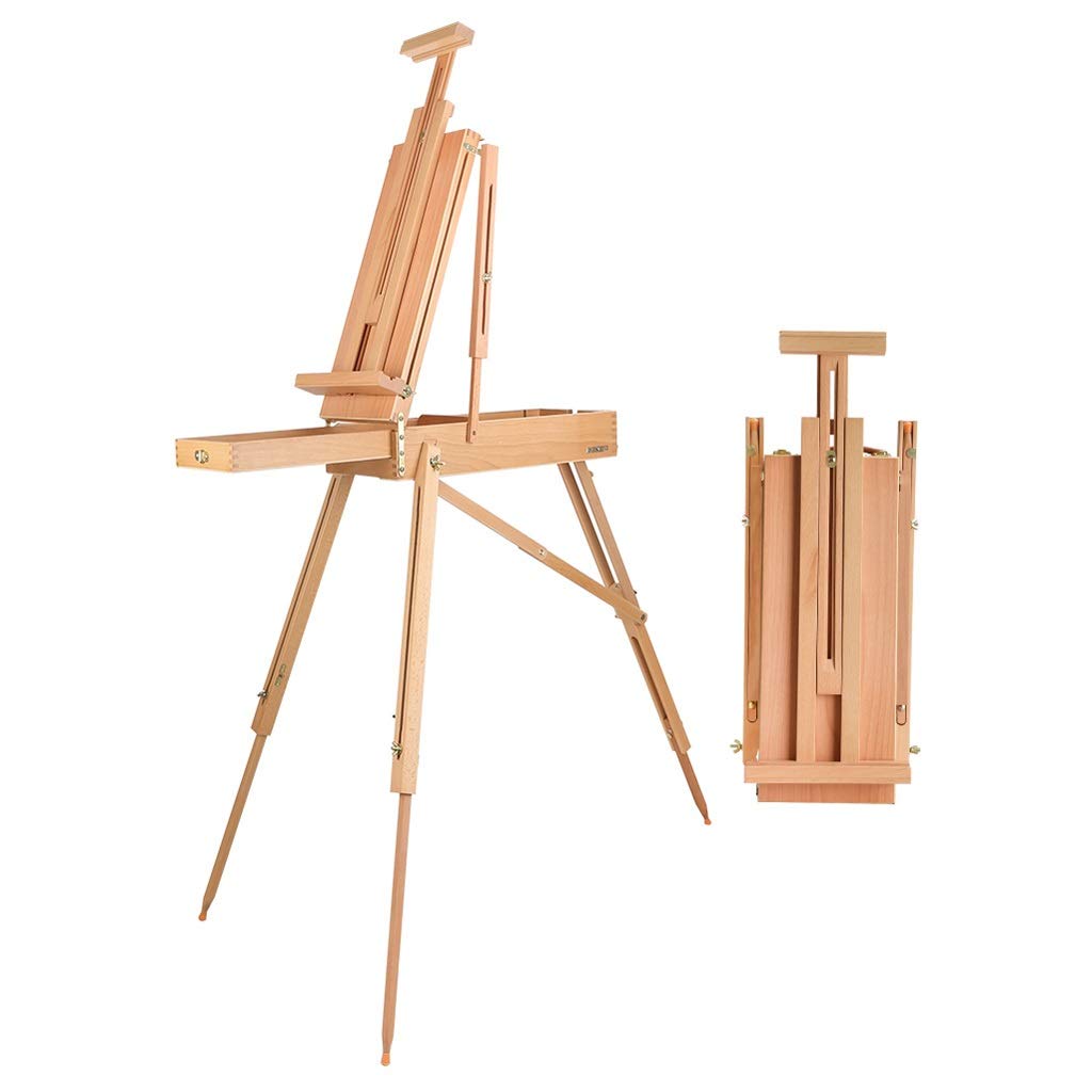 CWCQGH Display Easel Drawing Board Tripod Artist Easel with Drawer Collapsible Studio Desktop Easel Artist Outdoor Painting Canvas Display Stand (Original S)