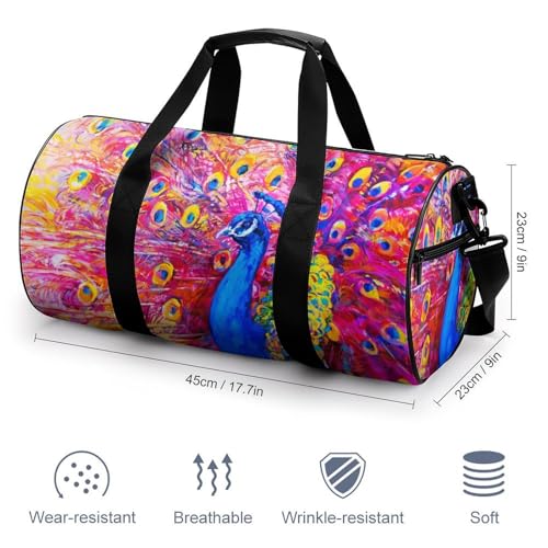 Duffel bag couleur paon au format polochon ultra résistant - 2