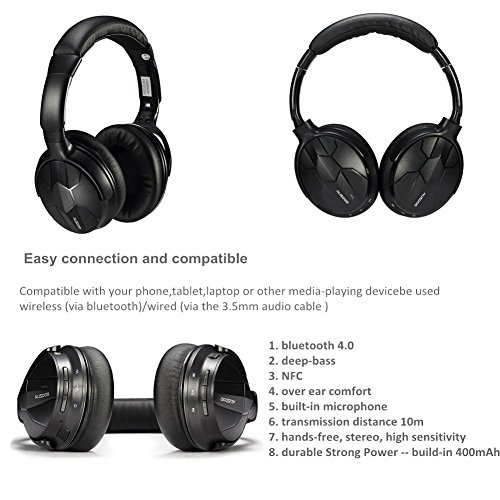 Ausdom Cuffie Bluetooth wireless, 2.000 ore in