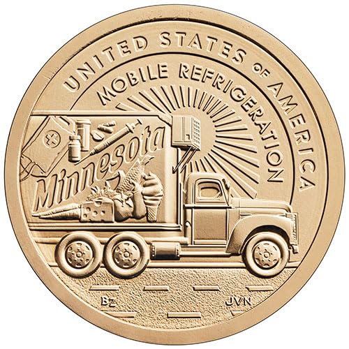 2026 D Position A AU/BU Minnesota American Innovation Dollar Mobile Refrigeration US Mint Choice Uncirculated