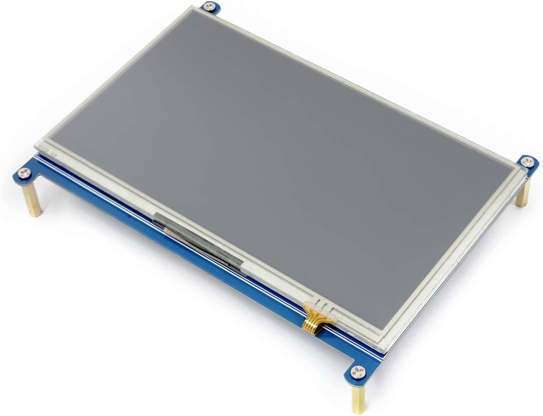 Angolato view of the Waveshare 7-inch HDMI LCD