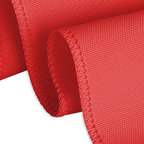 LTC LINENS 10 Pack 90 Inch Round Tablecloth Red - Wrinkle Resistant Bulk Round Table Cloth - Washable Polyester Fabric Table Cover for Wedding, Party