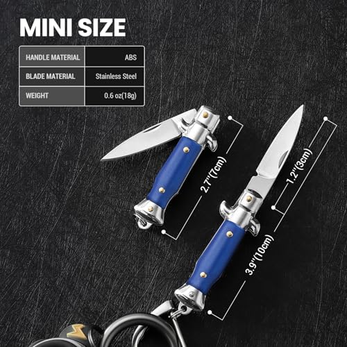 Image of FUNBRO Small Pocket Knife, Cool Knives Box Cutter for Men (Blue)