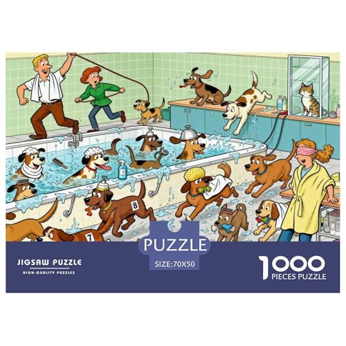 Pet Shop Area lavaggio cani Puzzle in Legno Impermeabile DIY Puzzles Da 1000 Pezzi Regali Per Adulti Impossibili Giochi Educativi
