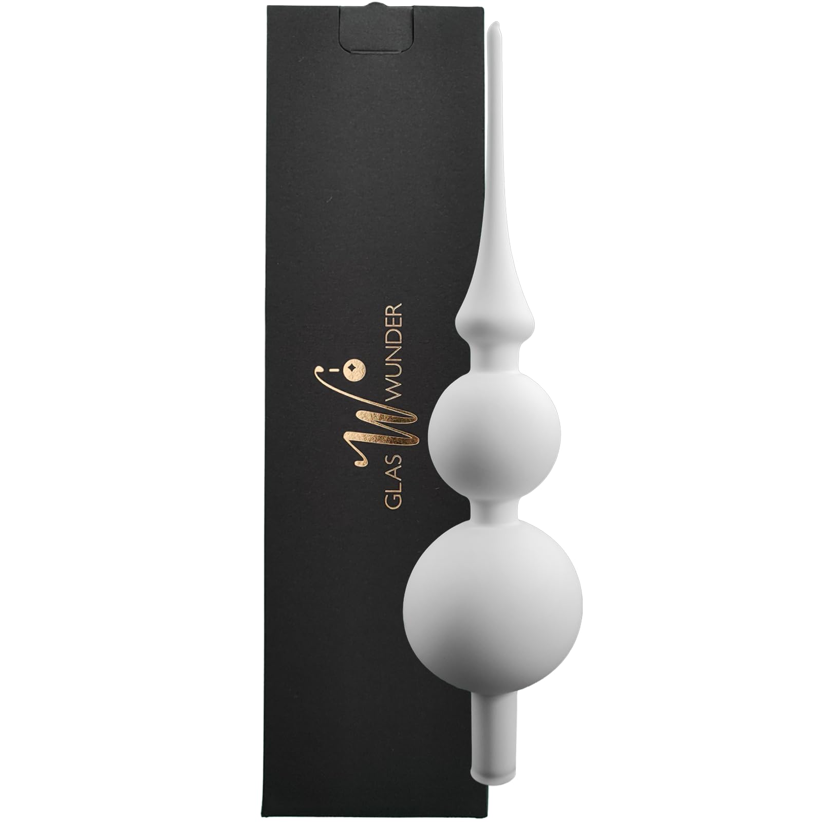 “Heaven” – Spitze | Christbaumschmuck weiß matt