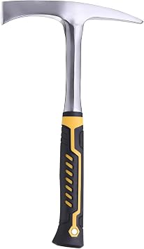 Welding Chipping Hammer with Shock Reduction Handle and Forged High Carbon Steel Steel Body, 27 oz Hand Tool for Slag Removal and Rock Pick