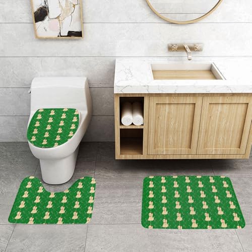 Tapis de bain 3 pièces absorbant contour WC et coiffeuse - 4