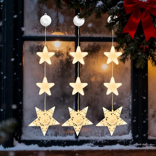 Étoiles de Noël fonctionne à piles déco lumineuse intérieure extérieure