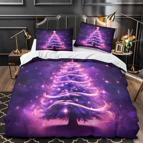 Housse de couette Noël 200x200cm le cadeau de lit double parfait - 5