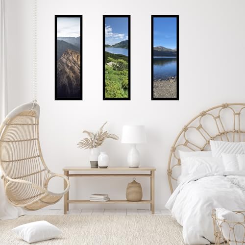 Image of JCJMY 13x39 Picture Frame Black for Puzzles Poster Photo Picture, Horizontal and Vertical Formats for Wall Hanging, 13 x 39 Wall Gallery Poster Photo Puzzles Frame for 13 by 39 Photos Posters, Black