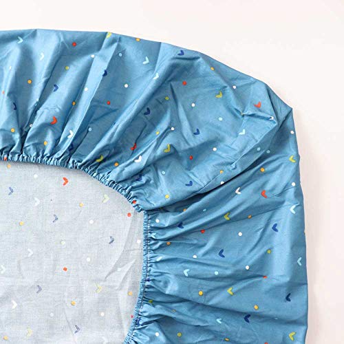 Emenpy 100% Cotton Crib Bedding Set For Infant Boys Girls,3 Pcs Baby Bed Linen Include Duvet Cover,Fitted Sheet,Pillowcase,Nursery Decoration,No Filler(Navy) #TOP3