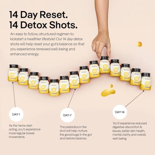 Image of The Good Bug Gut Cleanse - 14 Prebiotic Colon Detox Shots | Improves Probiotic Activity, Gut Health & Digestion | Tackles Bloating, Gas & Constipation