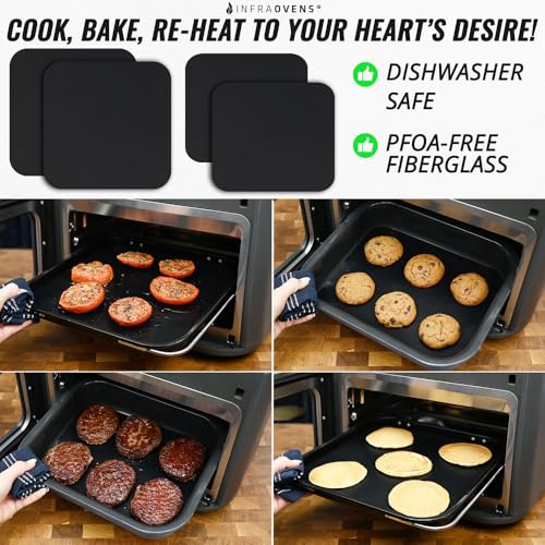 INFRAOVENS Reusable Liners for Ninja Combi All-in-One Multicooker Oven & Air Fryer 14-in-1 SFP 701, Nonstick Accessories to Protect Baskets and Trays, Heat Resistant Mats for Airfryer Slow Cooker